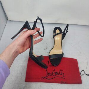 Christian Louboutin Loubigirl Black Ankle Strap Heel Sandal